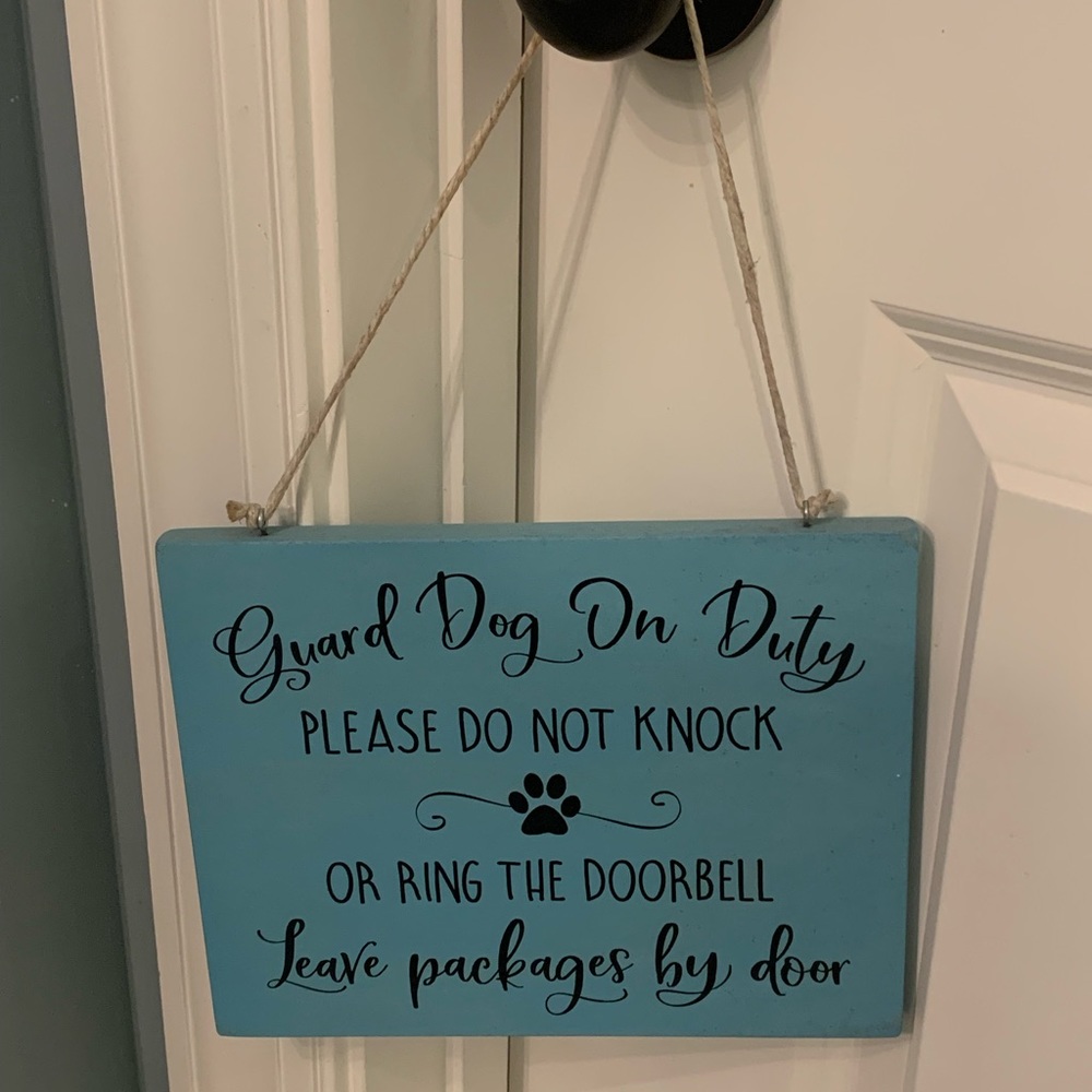 Guard Dog On Duty/Sleeping Baby Sign